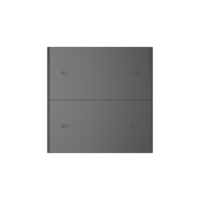 Letour LY/KC0202T10STMSGR Выключатель Т10 с ф-ми вызова сцен, 2 клав., 4 кнопки, металл, квадр., серый