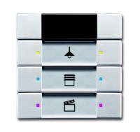 ABB 6129/01-83-500 Сенсор 3/6-клавишный, ИК-приёмник, серебристый алюминий, цвет: Серый, оттенок: Серебристый алюминий