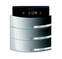 ABB 6321/38-20-500 Сенсор 3/6-клавишный, терморегулятор, triton, цвет платина, цвет: Платина