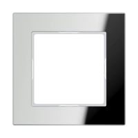 Jung AC 581 GL SI Стеклянная рамка 1-ная, вертикальный и горизонтальный монтаж, Glass, A CREATION, серебристый (с зеркальным покрытием)