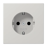Jung LS 1520 KI LG SCHUKO®-розетка, 16 A 250 В ~, с дополнительной защитой,, duroplastic, Серия LS, светло-серый