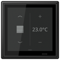 Jung LS 459 D1 S SWM KNX комнатный контроллер LS TOUCH, Цвет: Черный, оттенок: Графит, матовый