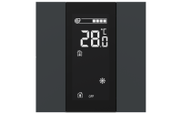 Interra ITR340-1204 iSwitch+ - 2-кнопочный KNX контроллер с ЖК-дисплеем, пластик, антрацит матовый