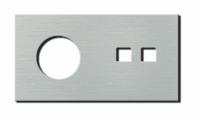 Basalte 423-01-BAS Рамка 2-постовая Basalte 423-01 Power + RJ45 outlet Brushed Aluminium