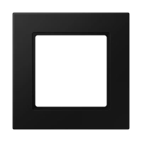 Jung A 5581 BF SWM Рамка 1-ная, вертикальный и горизонтальный монтаж, Лакированный термопласт, A 550, матовый чёрный графит