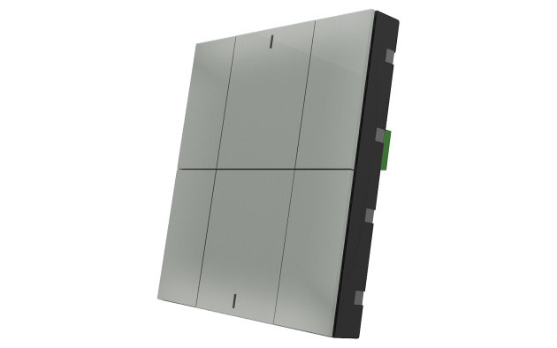 Interra ITR340-0605 iSwitch+ - 6-кнопочный KNX выключатель, пластик, серый