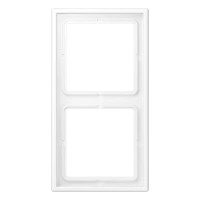 Jung LS 982 WWM Рамка 2-ная, вертикальный и горизонтальный монтаж, Дюропласт лакированный, LS 990, белоснежный матовый