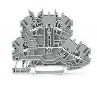 Wago 2000-2201 2-уровн. клемма, 0,14 - 1 (1,5) мм2, серая L/L
