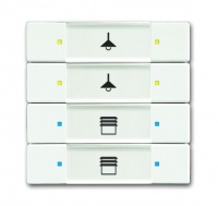 ABB 6127/02-884-500 Сенсор 4/8-клавишный, белый бархат, цвет: Белый, оттенок: Бархат