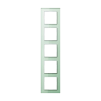 Jung AC 585 GL WMT Стеклянная рамка 5-ная, вертикальный и горизонтальный монтаж, Стекло, A CREATION, матовый белый