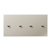 Jung ES 12-250 K 1 Центральная плата с тумблером «конус», два сдвоенных тумблера, горизонтальный монтаж, Серия LS 1912, нержавеющая сталь