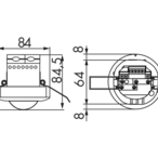 B.E.G. 92565 Потолочный датчик присутствия PD2-M-1C, цвет: Белый матовый, похожий RAL9010