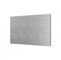 Zennio ZVITXLX8S Выключатель сенсорный KNX Tecla XL X8,  8-кнопочный,  PC-ABS пластик, цвет: серебряный