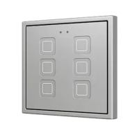 Zennio ZVIT70X6S Tecla 70х6. PC-ABS Емкостная кнопка 70x70 - 6 кнопок - Серебристый (рамка ZS70 не входит в комплект)