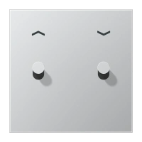 Jung AL 12-5 P K 0 Центральная плата с тумблером «конус», сдвоенный тумблер, с символам «стрелки», Серия LS 1912, алюминий