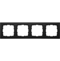 Jasmart Electric G1004PB Рамка G-Classic  4-постовая, цвет черный матовый (soft touch), G1004PB