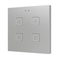 Zennio ZVIT4S Tecla 4. PC-ABS Емкостная кнопка - 4 кнопки - Серебристый