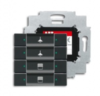 ABB 6127/01-81-500 Сенсор 4-клавишный с коплером в комплекте, антрацит, цвет: Антрацит