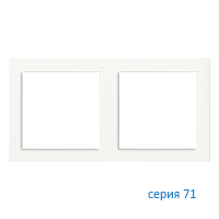Ekinex EK-P2S-FBM Плата "71", 2 поста (60х60), материал - Fenix NTM, цвет - Белый Мале