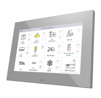 Zennio ZVIZ70S Z70 - цветная сенсорная панель с дисплеем 7", цвет: Серебряный