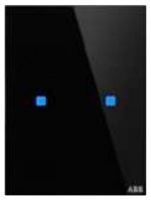 ABB TB/U2.7.1-CG Сенсор Tacteo 2-кнопочный, вертикальный, черное стекло, цвет: Чёрный