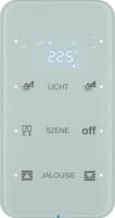 Berker 75643160 Touch Sensor, 3-канальный с регулятором температуры помещения, R.1, сконфигурирован, полярная белизна, цвет: Белый, оттенок: Полярная белизна