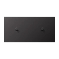 Jung AL 12-200 D K 01 Центральная плата с тумблером «конус», два одиночных тумблера, горизонтальный монтаж, Серия LS 1912, темный (лакированный алюминий)