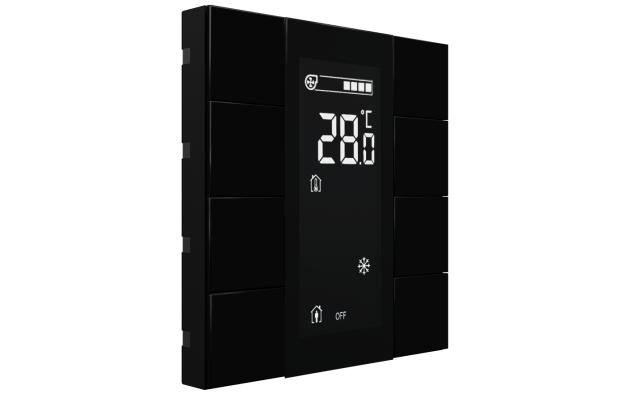 Interra ITR340-1801 iSwitch+ - 8-кнопочный KNX контроллер с ЖК-дисплеем, пластик, черный