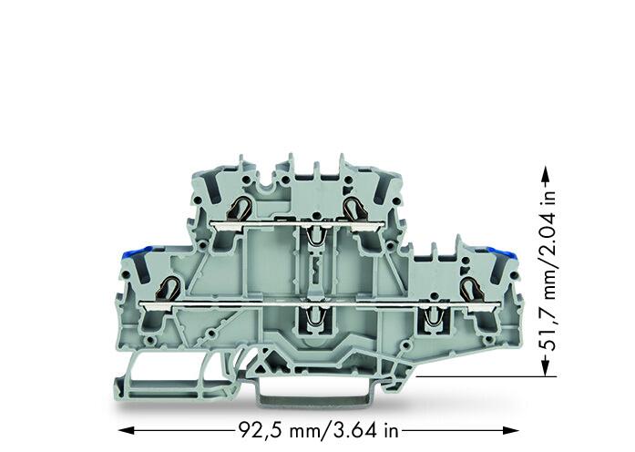 Wago 2002-2702 2-уровн. клемма, 0,25 - 2,5 (4) мм2, серая, L/N