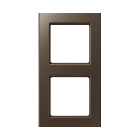 Jung AC 582 MO Рамка 2-ная, вертикальный и горизонтальный монтаж, Дюропласт лакированный, A CREATION, цвет мокко
