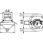 B.E.G. 92252 Потолочный датчик присутствия PD4-M-2C-DUO, цвет: Белый матовый, похожий RAL9010