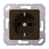 Jung CD 5120 BF BR SCHUKO®-розетка, 16 A 250 В ~, thermoplastic, 50 x 50 мм, коричневый