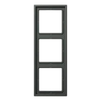 Jung AL 2983 AN Рамка 3-ная, vertical and horizontal installation, aluminium laquered, LS 990, anthracite (aluminium lacquered)