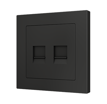 Zennio 8300037+46+13XX ZS55 – Двойная розетка RJ45