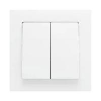 Zennio ZS55CSOFT22MW ZS55. Крышка для кнопки Double KNX Soft 55x55 мм. Откидная крышка - Матовый белый