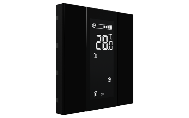 Interra ITR340-1201 iSwitch+- 2-кнопочный KNX контроллер с ЖК-дисплеем, пластик, черный