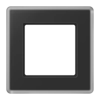 Jung AV 581 GLM SW Стеклянная рамка 1-ная, вертикальный и горизонтальный монтаж, Стекло, A VIVA, черный (стекло)