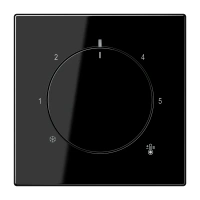 Jung LS 1749 BF SW Накладка для термостата, thermoplastic, Серия LS, чёрный