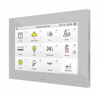 Zennio ZVIZ70V2S Z70 - цветная сенсорная панель с дисплеем 7", пластиковая рамка, цвет серебро, цвет: Серебряный