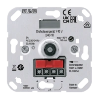 Jung 240-10 Роторный контроллер 1-10 В, Функция включения