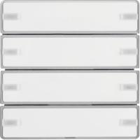 Berker Easy 80144321 Клавишный сенсор «Комфорт», 4-канальный, Q.x, алюминиевый, цвет: Серый, оттенок: Алюминиевый