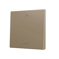 Zennio ZS70CSOFT12SHC ZS70, Крышка для кнопки Simple KNX Soft 70x70 мм, Наклон вверх и вниз, Значок затвора, Шампанское