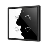 Zennio ZVIF70X4 Flat 70х4. PC-ABS Емкостная кнопка 70x70 - 4 кнопки - Custom (рамка ZS70 не входит в комплект)