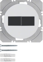 Berker 85656139 Настенный передатчик, радиошина KNX, 2-канальный, плоский, солнечная батарея, R.1/R.3, полярная белизна, цвет: Белый, оттенок: Полярная белизна, глянцевый