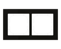 MDT BE-GTR263S.01 Стеклянная рамка, 2-створчатая, для систем 63 мм, черная