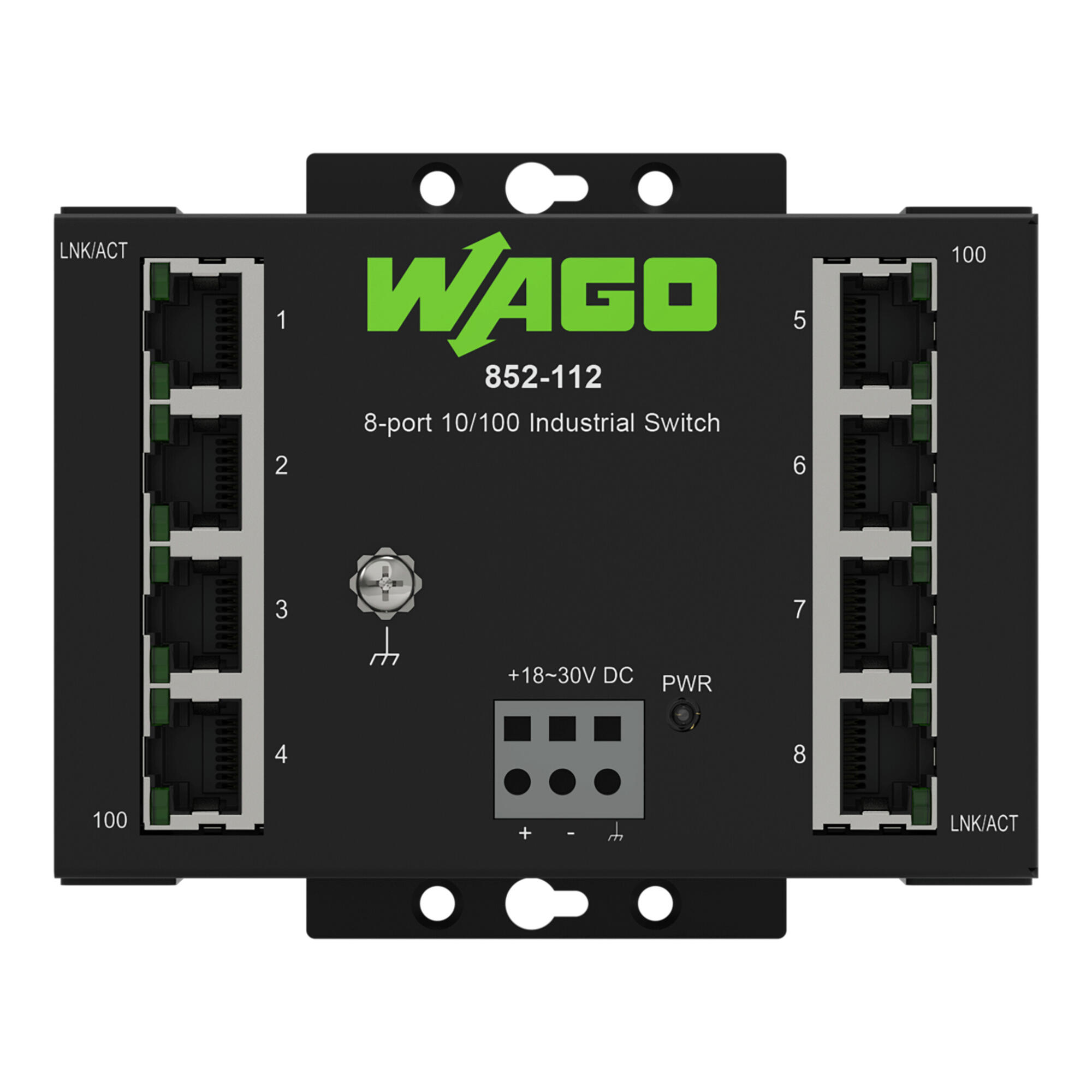 WAGO 852-112 Промышленный коммутатор, Eco, 8 x 100BASE-TX