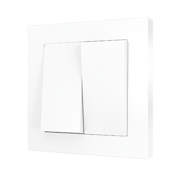 Zennio 8300034 + 19XX ZS55 – Двойной двухпозиционный кулисный переключатель