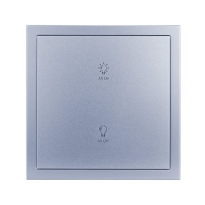 HDL M/PT1RB.1M 2-клавишная панель KNX серии Tile, металл (без рамки и шинного соединителя HDL-M/PTCI.1)