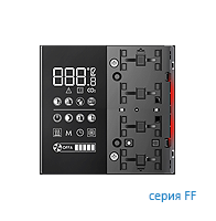Ekinex EK-EQ2-TP-RW Регулятор температуры EQ2 с датчиком влажности, подсветка - красный/белый