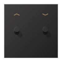 Jung AL 12-5 P D K 01 Центральная плата с тумблером «конус», сдвоенный тумблер, с символам «стрелки», Серия LS 1912, темный (лакированный алюминий)